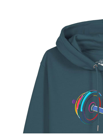 wat? Apparel Sweatshirt 80s Hantel in Petrol