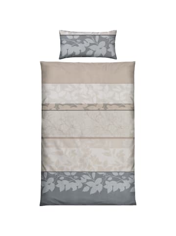 REDBEST Microfaser-Satin, Microfaser Bettwäsche in beige-grau