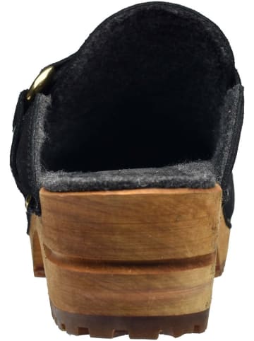 Sanita Comfortwear Clog "Wood-Lissy Open" in Schwarz