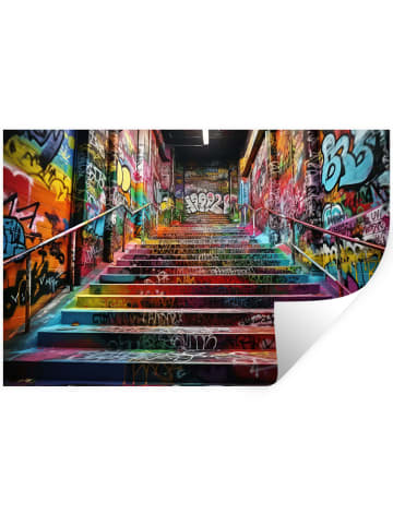 OnlyWow Wandtattoo Bunte Treppe
