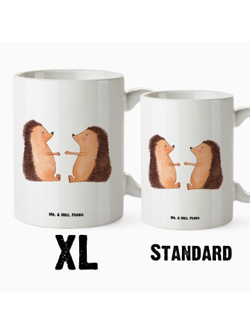 Mr. & Mrs. Panda Becher Igel Liebe ohne Spruch in Weiß