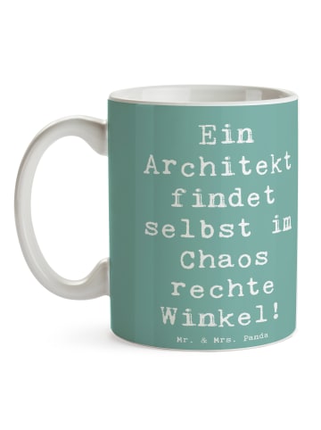 Mr. & Mrs. Panda Tasse Spruch Architekt Chaos mit Spruch in Meeresbrise