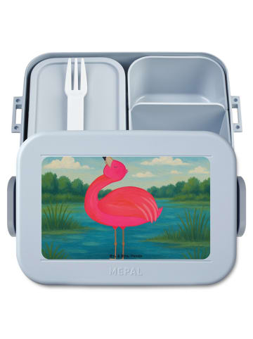Mr. & Mrs. Panda MEPAL Bentobox Flamingo Stolz Design ohne Spruch in Blau Pastell