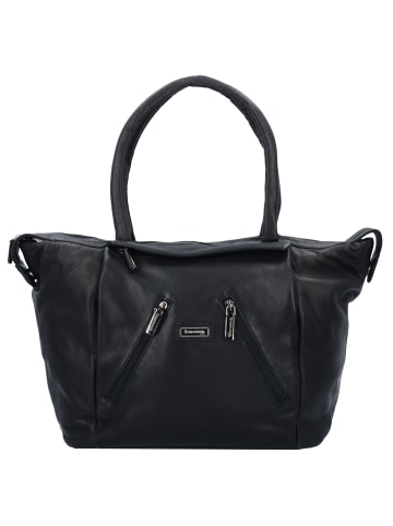 Greenland Nature Black Nappa Shopper Tasche Leder 33 cm black