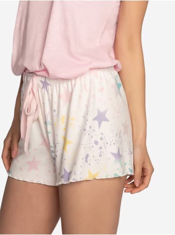 P.J. Salvage Pyjamashorts Star Splatter in off-white