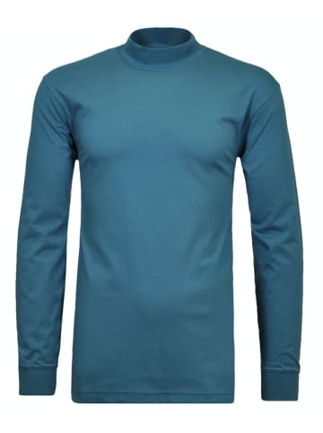 Ragman Langarm-T-Shirt in blau