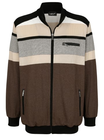 Men Plus Sweatjacke in braun