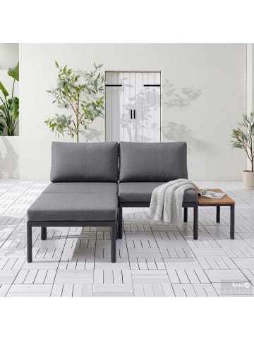 home24 Loungeset Cuva 3-teilig in Grau