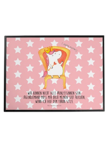 Mr. & Mrs. Panda Tischpad Einhorn Prinzessin mit Spruch in Rot Pastell