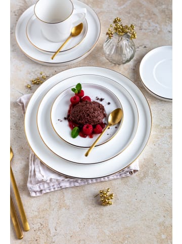 Mäser Tafelservice , Porzellan Sita in Weiß / Gold