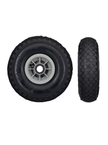 relaxdays 4x Sackkarrenrad in Schwarz/ Grau - 3.00-4