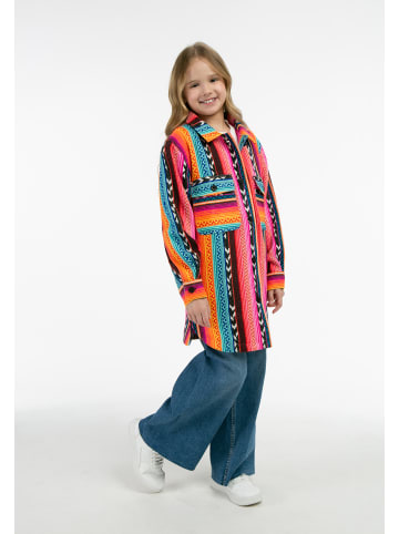 myMo KIDS Mädchen Hemdjacke in Mehrfarbig Neon Pink
