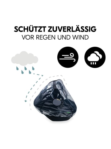 Hauck Universal Regenschutz für Babyschalen in schwarz,grau
