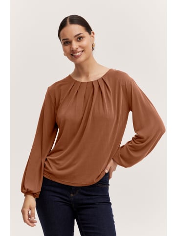 b.young Shirttop BYPERL TSHIRT - 20811741  Langarm-Top in Braun