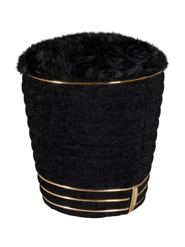 Kayoom Hocker Doric in schwarz - gold