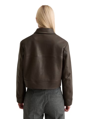 Marc O'Polo Lederjacke relaxed in Dark Chocolate
