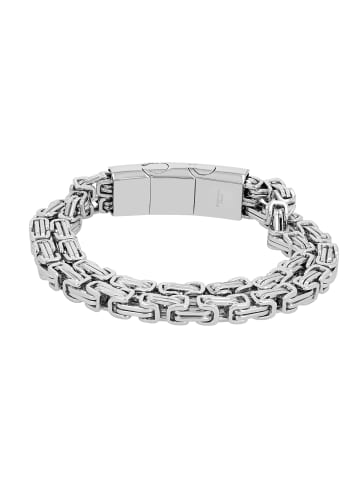 Adeliás Herren Armband aus Edelstahl 19 cm in silber