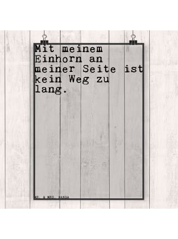 Mr. & Mrs. Panda wanddeko Mit meinem Einhorn an... mit Spruch in Weiß