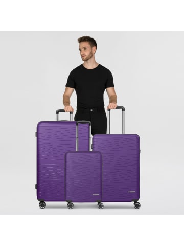 Franky Dallas 3.0 4 Rollen Kofferset 3-teilig mit Dehnfalte in purple