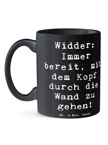 Mr. & Mrs. Panda Trinkbecher Spruch Widder Power mit Spruch in Schwarz