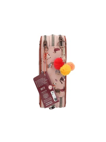Depesche 3-Fach Federtasche FUR-EVER FRIENDS TOPModel in 7,5 x 13 x 20 cm in rosa