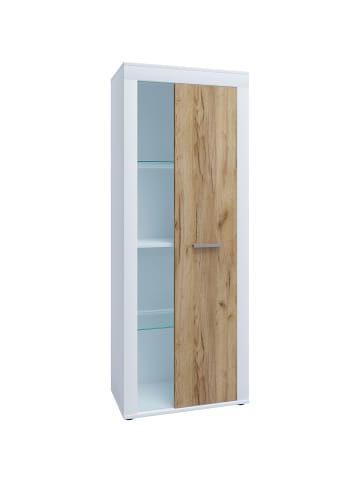 ebuy24 Vitrinenschrank Usilo weiß Weiß 60 x 35 cm