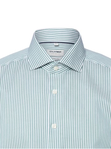 OLYMP  Businesshemd in smaragd weiß - 0003