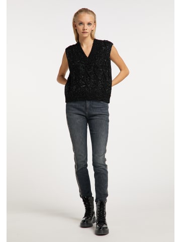 myMo ROCKS Damen Strickpullunder in Schwarz
