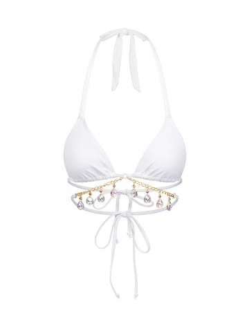 Moda Minx Bikini Top Iris Droplet in White