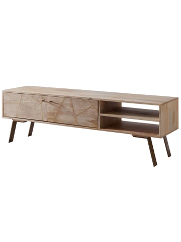 KADIMA DESIGN HiFi Lowboard SIKAR Massivholz Landhaus TV Kommode 145x47x35cm,