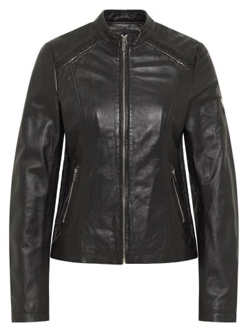 Carlo Colucci Lederjacke Antonia in Schwarz