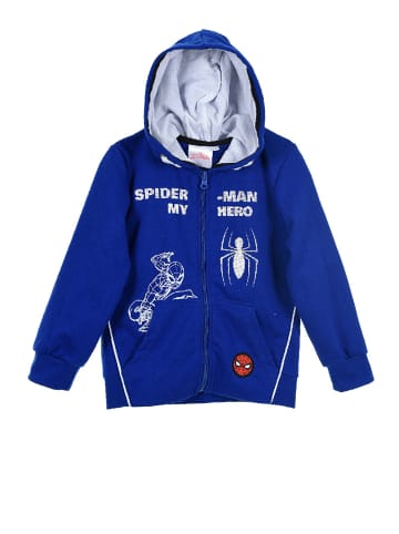 Spiderman Sweatjacke mit Kapuze und Reißverschluss in Blau