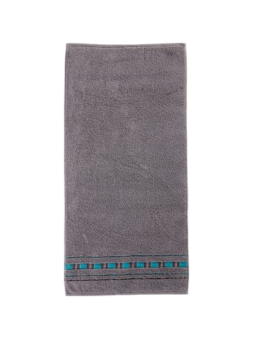 Erwin Müller Frottier Handtuch 2er-Pack Achern in grau/türkis
