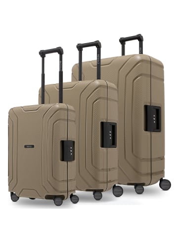 Redolz Essentials 15 4-Rollen Kofferset 3-tlg. mit Dreipunkt-Verschluss in cool beige
