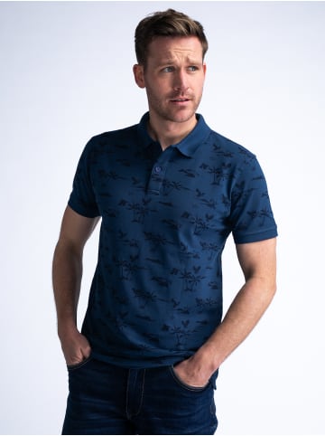 Petrol Industries Tropisches Poloshirt Sway in Blau