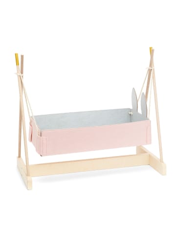 Skrållan Puppenwiege Basic in rosa/pink