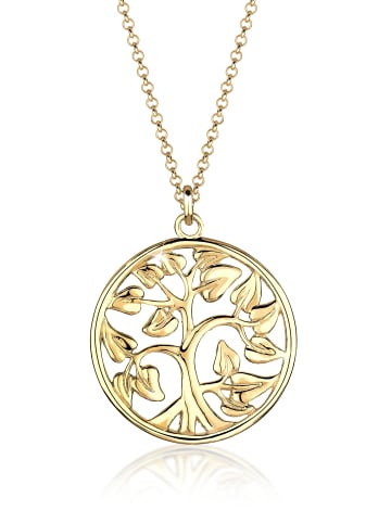 Elli Halskette 925 Sterling Silber Lebensbaum, Münze in Gold