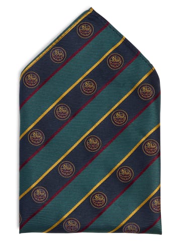 Finshley & Harding London Fliege und Einstecktuch in tanne marine - 0001