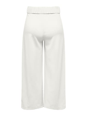 JACQUELINE de YONG Hose Wide Fit Ankle Pants Flare Culotte Cropped Pants in Weiß