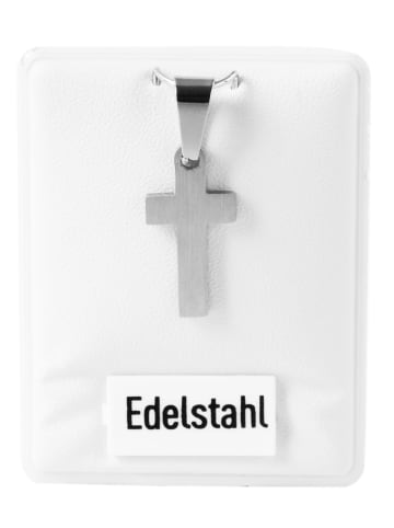 Adeliás Unisex Anhänger – Kreuz Kreuzanhänger aus Edelstahl in silber