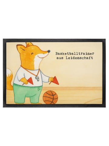 Mr. & Mrs. Panda Schmutzfangmatte Basketballtrainer Leidenschaft... in Weiß