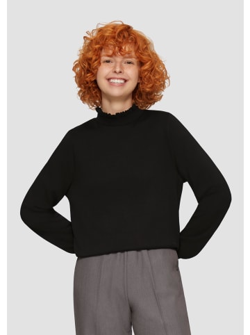 QS Sweatshirt langarm in Schwarz