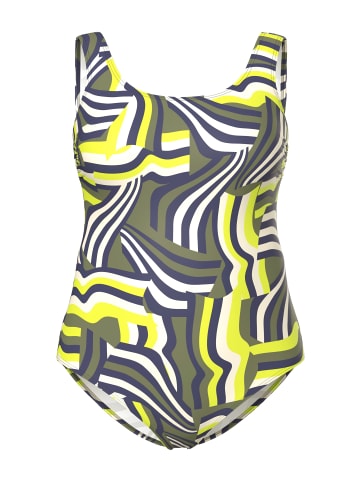 Ulla Popken Badeanzug in olivgrün