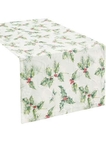 Erwin Müller Baumwollmischung Tischläufer in grün-rot