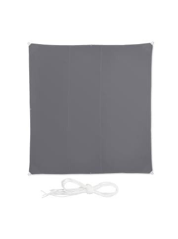 relaxdays Sonnensegel in Grau - (B)400 x (T)400 cm