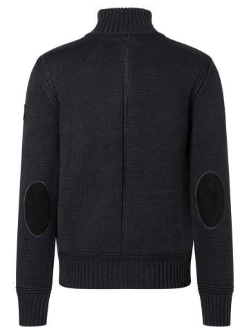 Timezone Hochwertiger Strickpullover mit Reißverschluss-Details in Schwarz