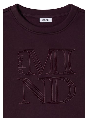 Cecil Sweatshirt mit Stickerei in Rot