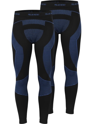 normani 2 x Lange Unterhosen Ski- und Thermounterwäsche in Blau/Schwarz