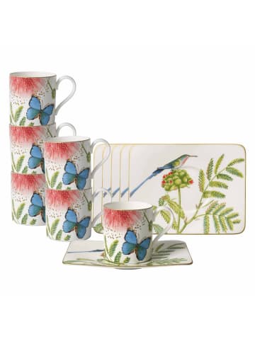 Villeroy & Boch 6er Set Kaffeetassen mit Untertassen Amazonia 210 ml bunt in bunt