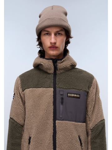 Napapijri Hoodie "Yupik Fzh 3" in Braun